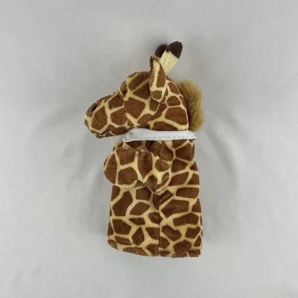 Restoration Hardware Giraffe Hand Puppet 10” Plush Soft Toy White Collar - Picture 2 of 6